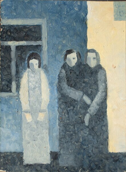 Unbekannt - Zu Dritt - 20. Jhd. - Acryl