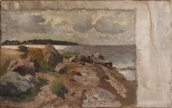 G. v. Bosse - Küstenlandschaft - 19. Jhd. - Ölmalerei