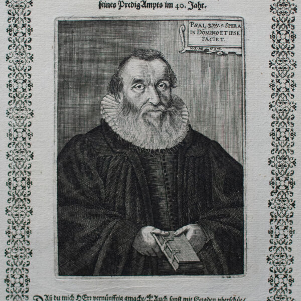 Balthasar Kühnen Verleger, Matthäus Rembold Stecher - Bildnis Balthasar Gockel - 1646 - Kupferstich und Holzschnitt