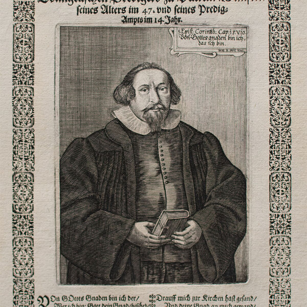 Balthasar Kühnen Verleger, Matthäus Rembold Stecher - Bildnis Marcus Wollaib - 1646 - Kupferstich und Holzschnitt