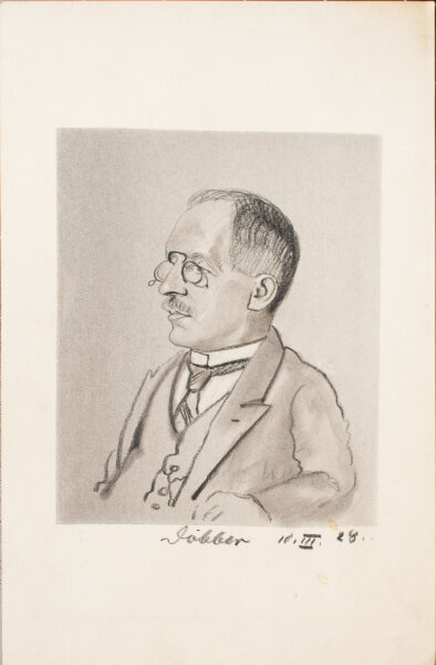 Unbekannt - Döbber - 1928 - Kohlestift, weiß gehöht