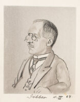 Unbekannt - Döbber - 1928 - Kohlestift, weiß...