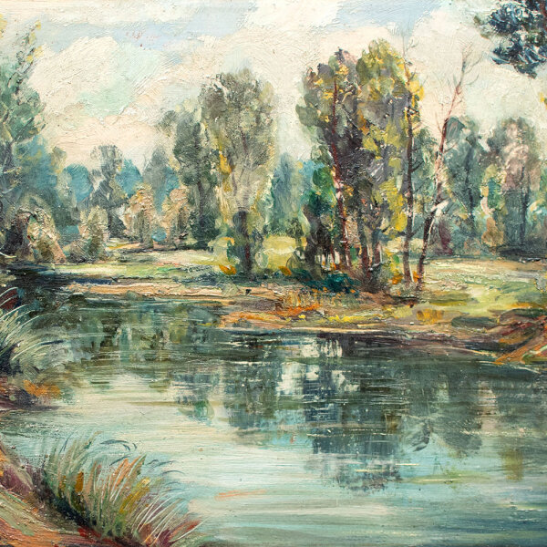 Hans Antlitz - Stauweiher - 1960er Jahre - Ölmalerei