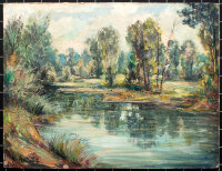 Hans Antlitz - Stauweiher - 1960er Jahre - Ölmalerei