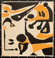 Unbekannt - Abstrakte Komposition - Um 1950 - Farbholzschnitt