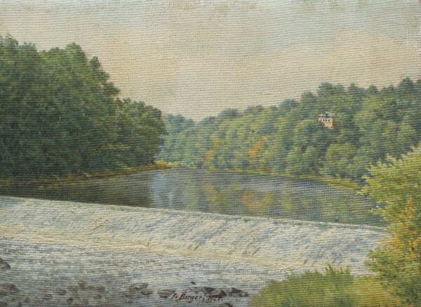 Fritz Berger - Flusslandschaft - 1927 - Öl
