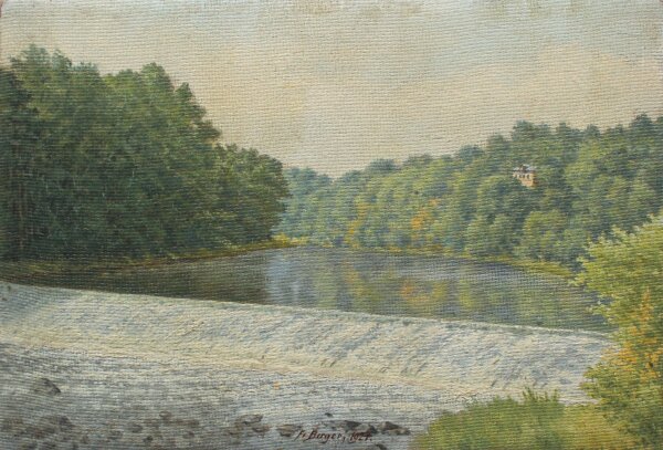 Fritz Berger - Flusslandschaft - 1927 - Öl