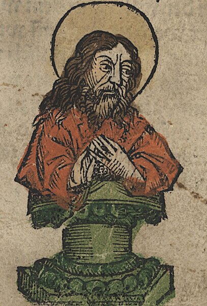 Wilhelm Pleydenwurff - Simeon - Ende 15. Jhd. - Kolorierter Holzschnitt