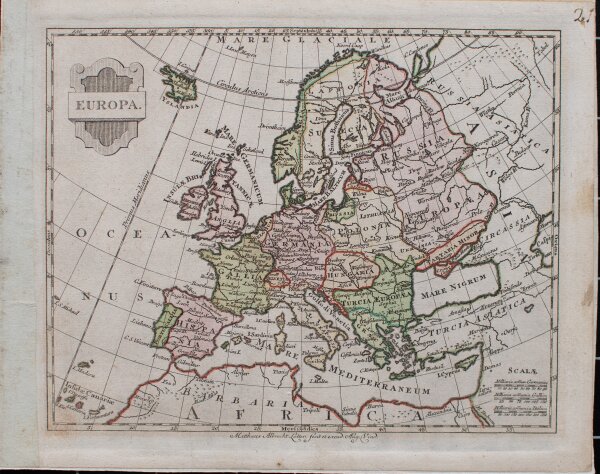 Matthias Albrecht Lotter - Europa. Historische Karte - undatiert - Kupferstich