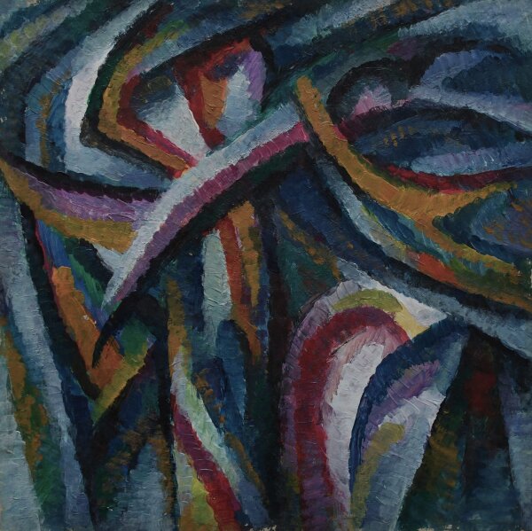 Unbekannt - Abstrakte Komposition - um 1989 - Acryl