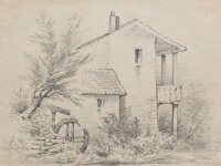 Unbekannt - Wassermühle - 19. Jhd. - Bleistiftzeichnung