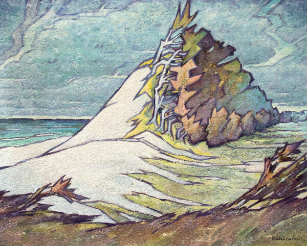Richard Ermisch - Düne bei Sohrenboom/Ostsee - Um 1955 - Tempera auf Raufaserpapier