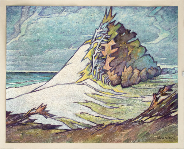 Richard Ermisch - Düne bei Sohrenboom/Ostsee - Um 1955 - Tempera auf Raufaserpapier