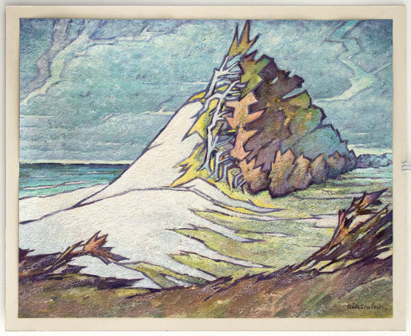 Richard Ermisch - Düne bei Sohrenboom/Ostsee - Um 1955 - Tempera auf Raufaserpapier