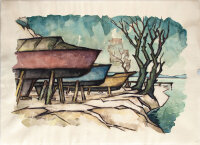 Richard Ermisch - Havelwerft in Boxfelde - Um 1950 -...