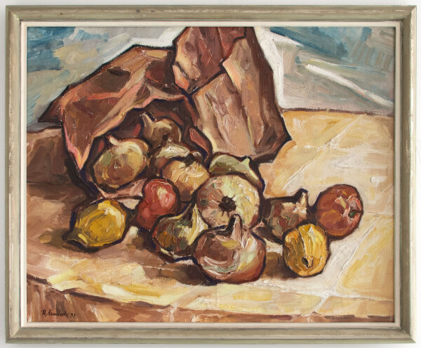Richard Ermisch - Zwiebeln und Äpfel - 1932 - Ölmalerei