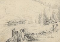Unbekannt - Gündelalpe - Bleistift - 1828