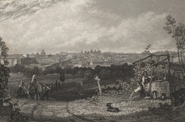 W. Greuzbauer, Kunst Verlag - Madrid - Stahlstich - um 1840