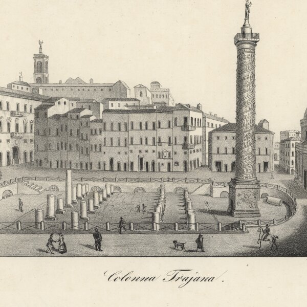 C. Studer - Colonna Trajana - Stahlstich - um 1835