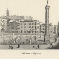 C. Studer - Colonna Trajana - Stahlstich - um 1835