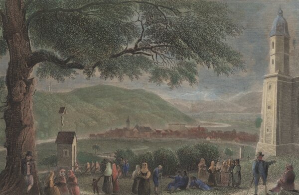 Englische Kunstanstalt Leipzig - Cilli - Stahlstich, koloiriert - um 1860