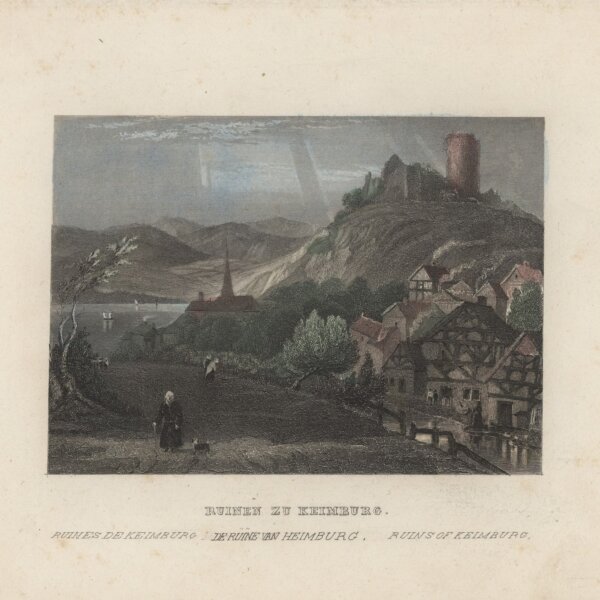unbekannt - Ruinen zu Keimburg - Stahlstich - um 1850
