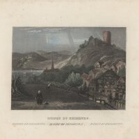 unbekannt - Ruinen zu Keimburg - Stahlstich - um 1850