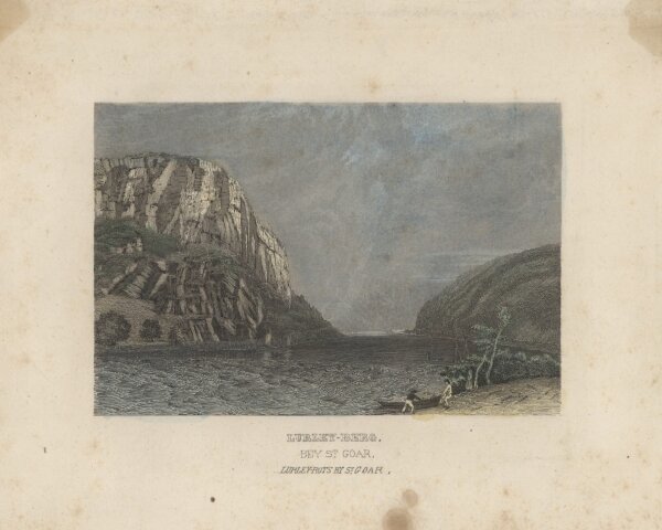 unbekannt - Lurley-Berg bey St. Goar - Stahlstich - um 1850