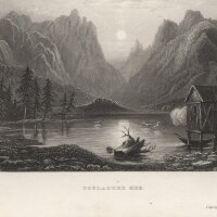John James Hinchliff - Toblacher See - Stahlstich - um 1850