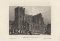 J. Fussel - St. Martins Church, Liege - Stahlstich - um 1840