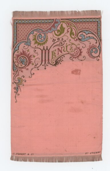 J. Forest & C. St. Etienne - Menu - Textildruck