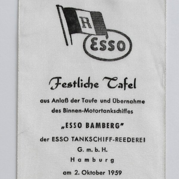 Esso Tankschiff-Reederei - Festlich Tafel - ESSO Bamberg - Textildruck