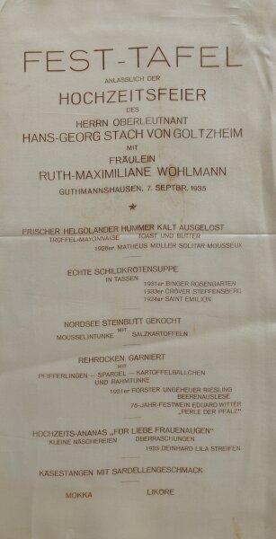 Gu - Fest-Tafel Hochzeitsfeier - Textildruck