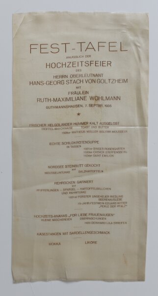 Gu - Fest-Tafel Hochzeitsfeier - Textildruck