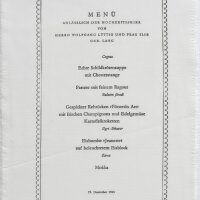 Parkhotel Weimar - Hochzeitsmenü - Textildruck