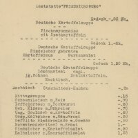 Chemnitz, Gaststätte Friedrichsburg - Speisekarte -...