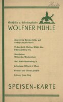 Wolfener Mühle - Speisen-Karte - Druckgrafik