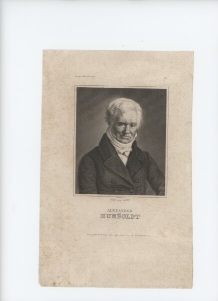 Johann Georg Nordheim - Alexander Humboldt - Kupferstich - um 1840