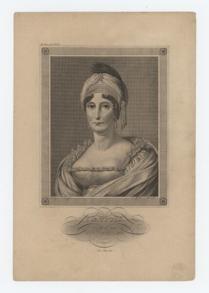 August Friedrich Spieß - Bildnis Laetitia Bonaparte - Stahlstich - Anfang 19. Jhd.