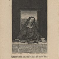 Carl Mayer - Abendmahl - Stahlstich - Ende 19. Jhd
