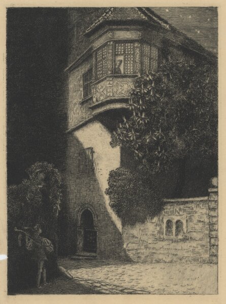 unbekannt - Kleines Ständchen - Radierung - um 1900