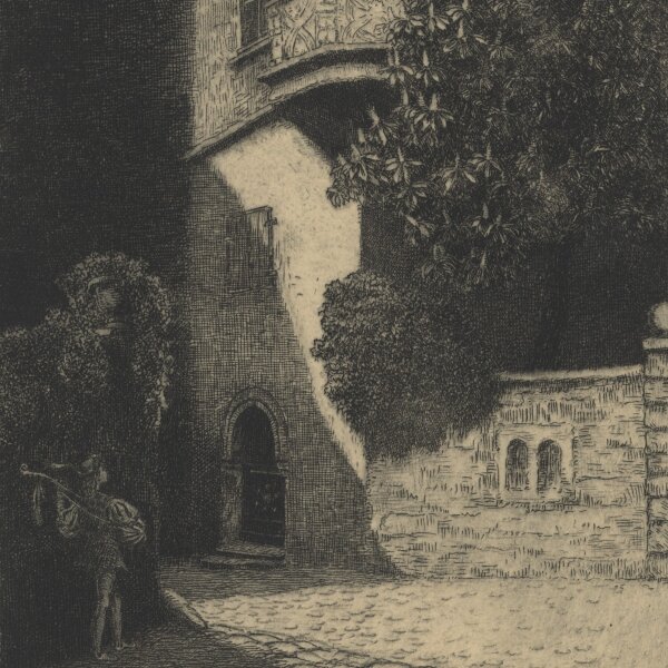 unbekannt - Kleines Ständchen - Radierung - um 1900