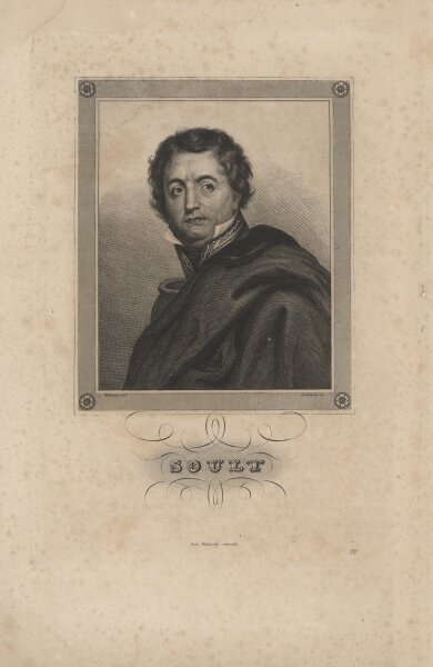 Bibliographisches Institut in Hildburghausen - Bildnis Nicolas Jean-de-Dieu Soult - Stahlstich - um 1850
