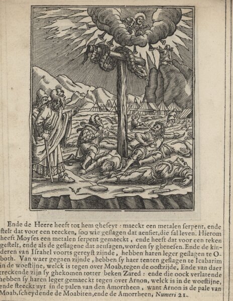 Christoffel van Sichem - Illustration zum Buch Numeri (Mose) - Kupferstich - um 1660
