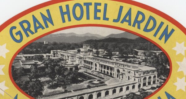 Gran Hotel Jardín Maracay - Etikett/ Travel Label - Offsetdruck - 1950er