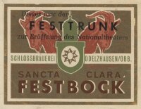 Schlossbrauerei Odelzhausen - Etikett Sancta Clara...
