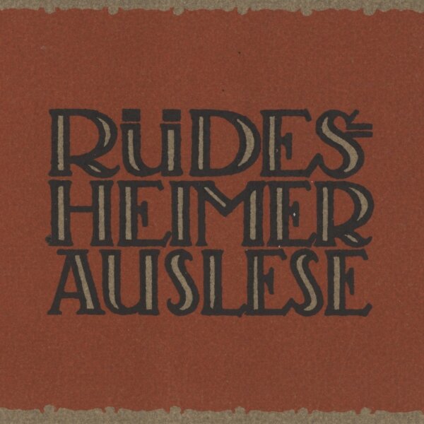Rüdesheimer Auslese - Weinetikett - Offsetdruck - 1930er?