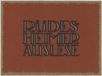 Rüdesheimer Auslese - Weinetikett - Offsetdruck -...