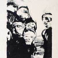 H. Wolf - Ver-warten - Lithographie - 1987