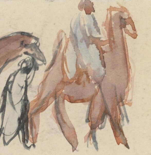 unbekannt - Karawane - Aquarell - Anfang 20. Jhd